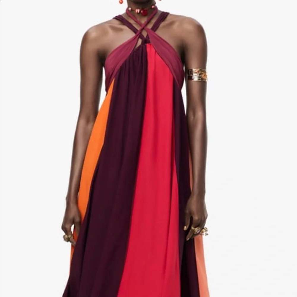 Zara Pleated Dress Limited Edition Sz.Large NWT - Picture 8 of 13